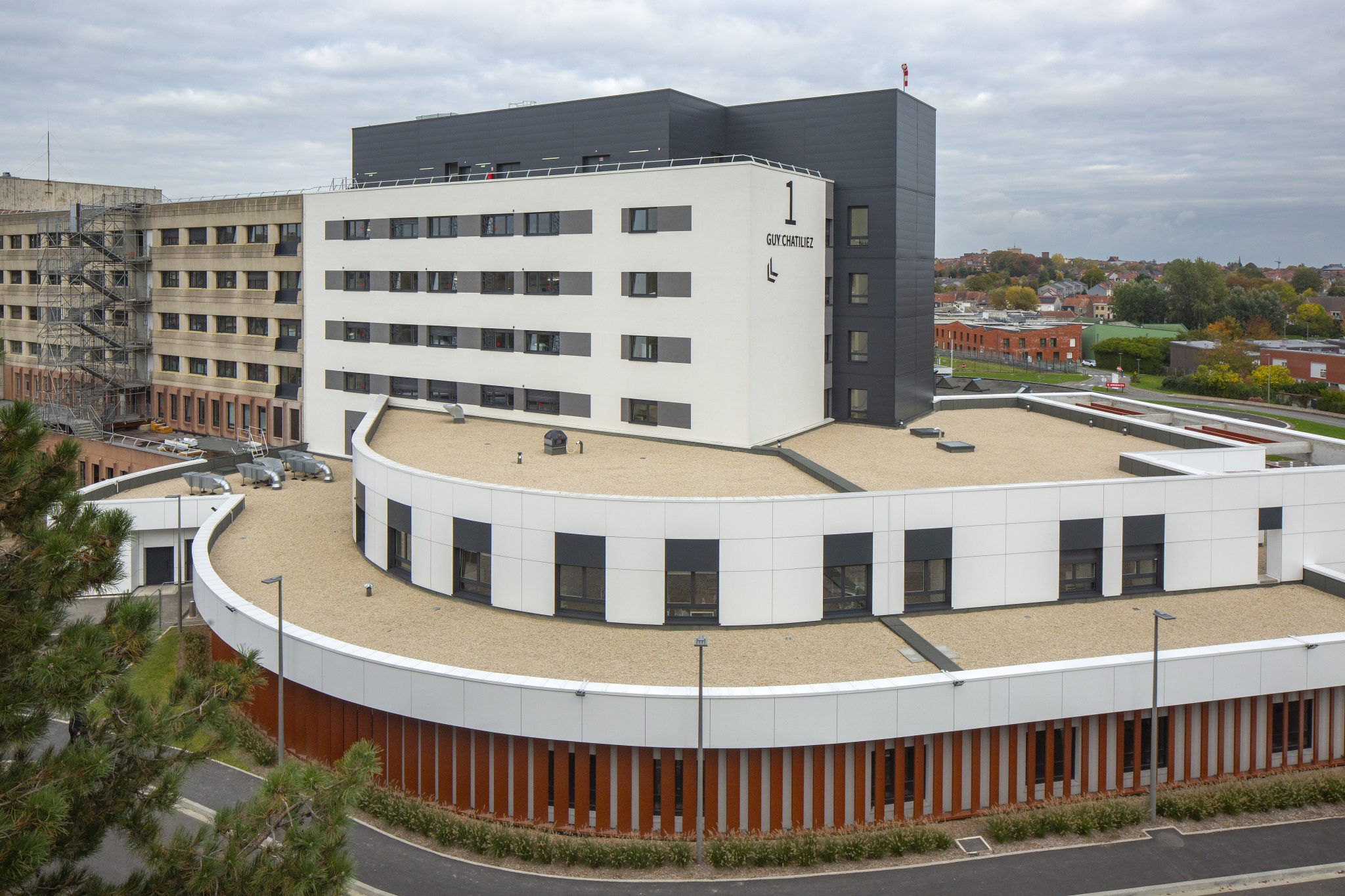 hôpital de Tourcoing, extension et restructuration de l'aile B et C, vue extension