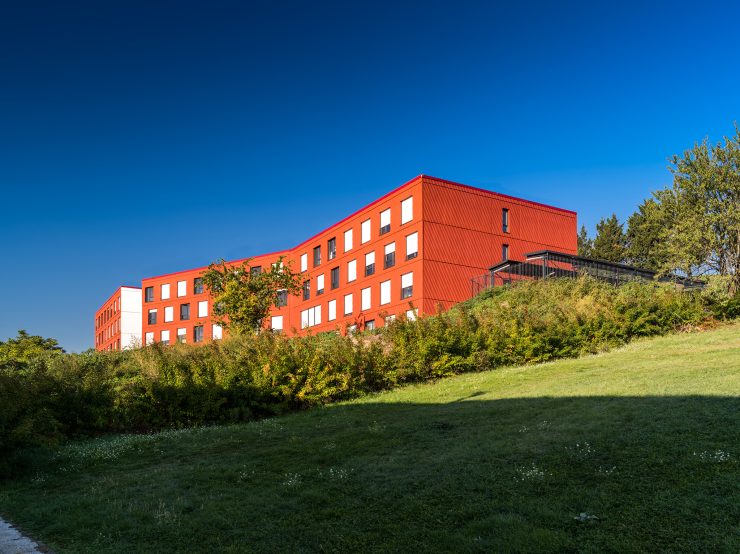Résidence étudiante Pasteur à Aubière, vue depuis le parc