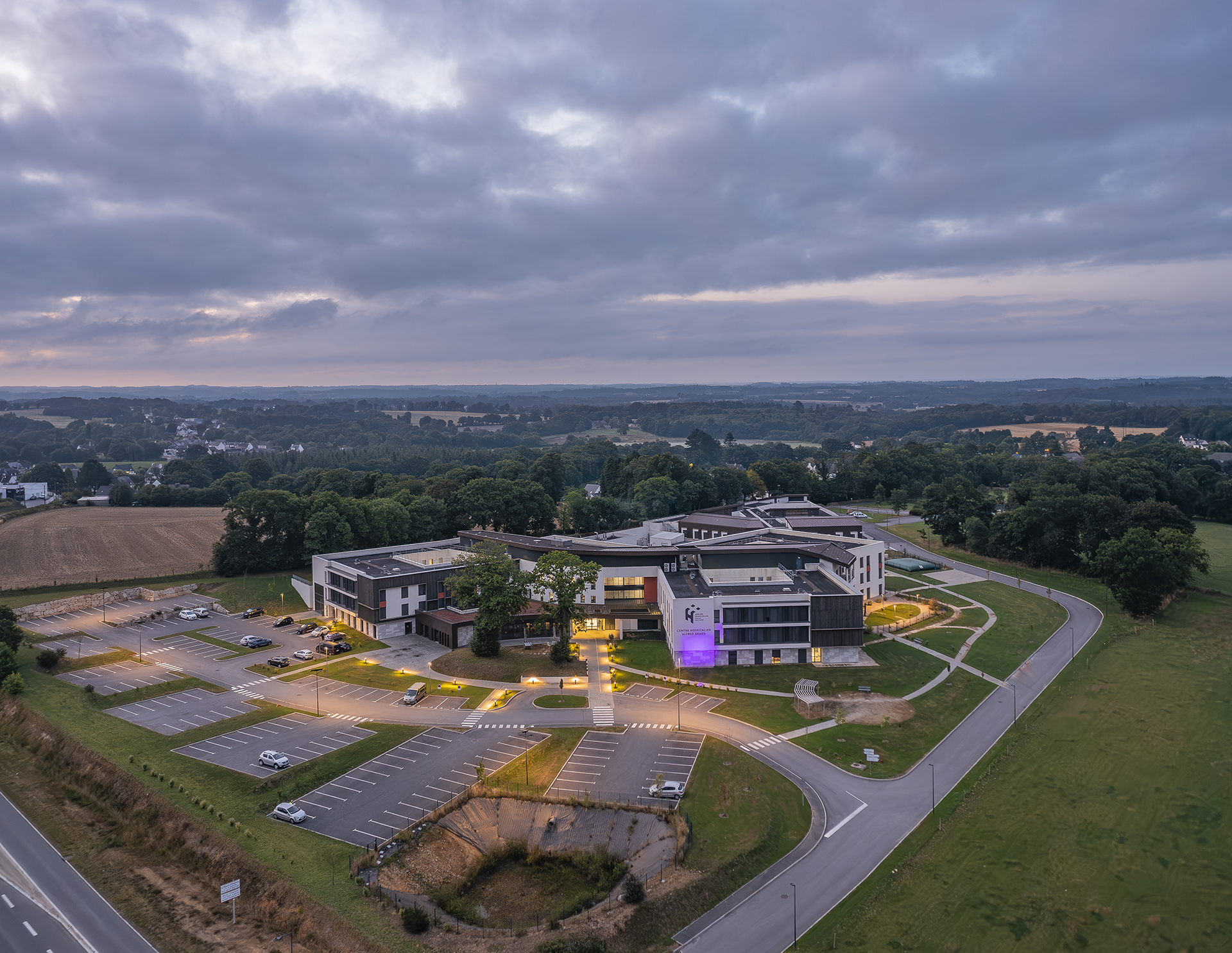 Hôpital Alfred Brard à Guémené sur Scorff, vue aérienne