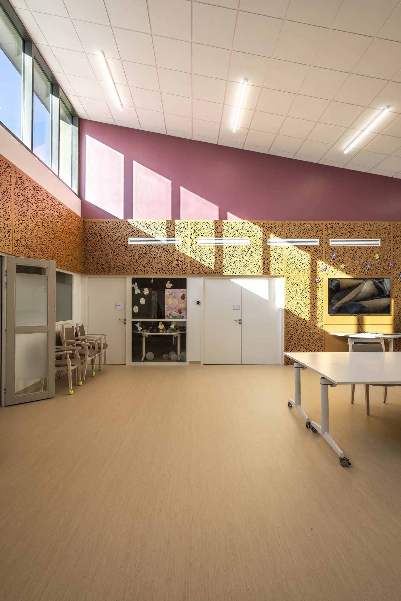 Hôpital Alfred Brard à Guémené sur Scorff, vue sur l'intérieur de la MAS