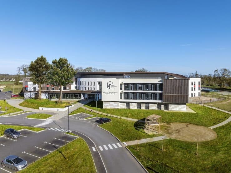 Hôpital Alfred Brard à Guémené sur Scorff, vue aérienne