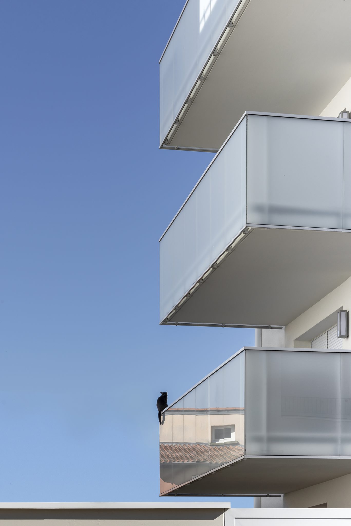 Construction de la Résidence Le Rubik à Clermont-Ferrand, vue des balcons