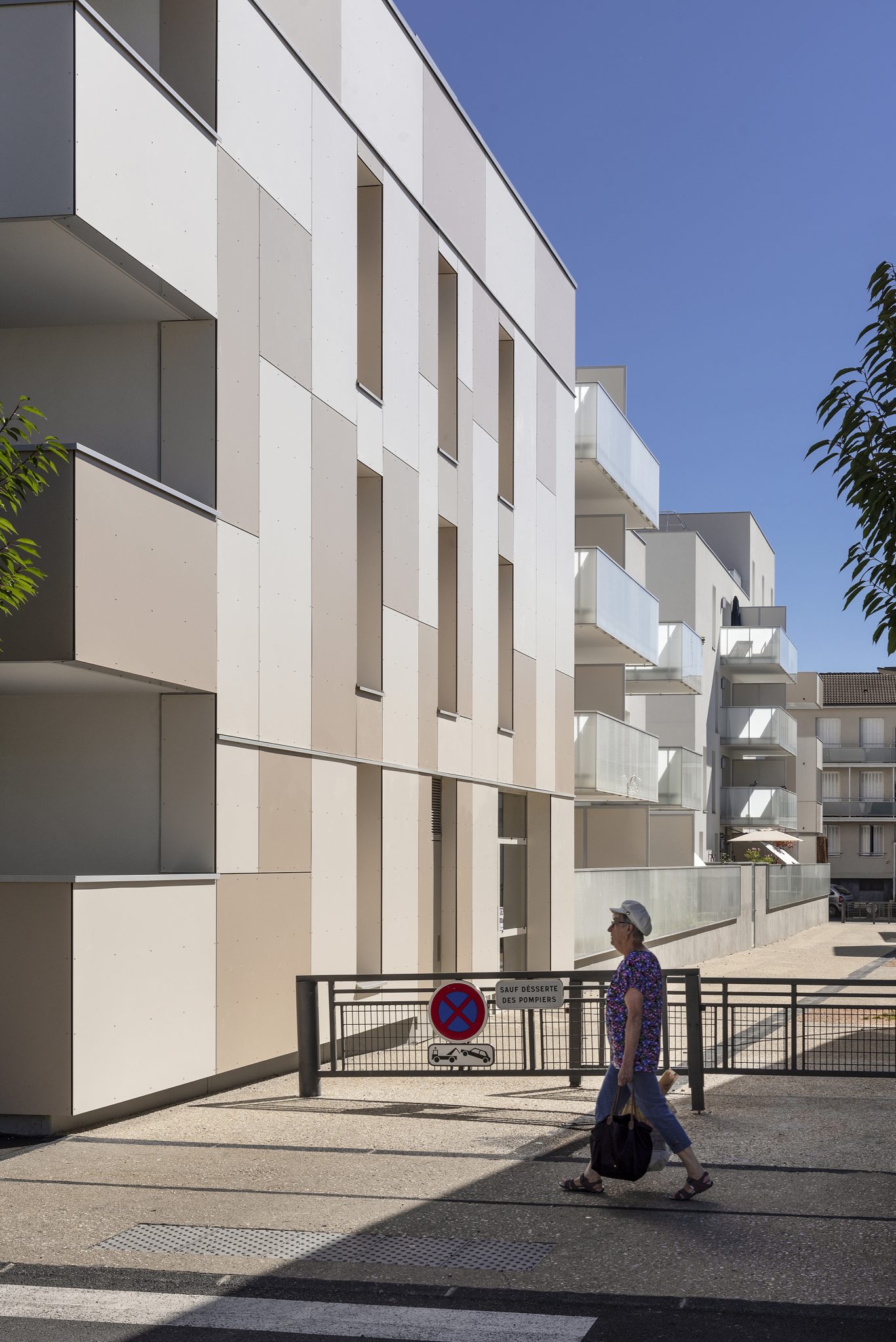 Construction de la Résidence Le Rubik à Clermont-Ferrand, entrée de l'îlot