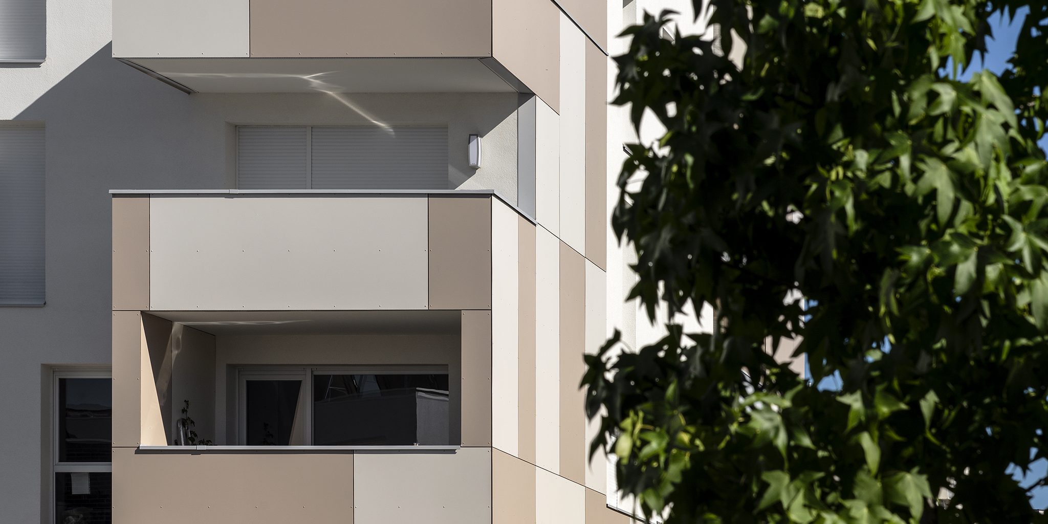Construction de la Résidence Le Rubik à Clermont-Ferrand, vue sur les loggias
