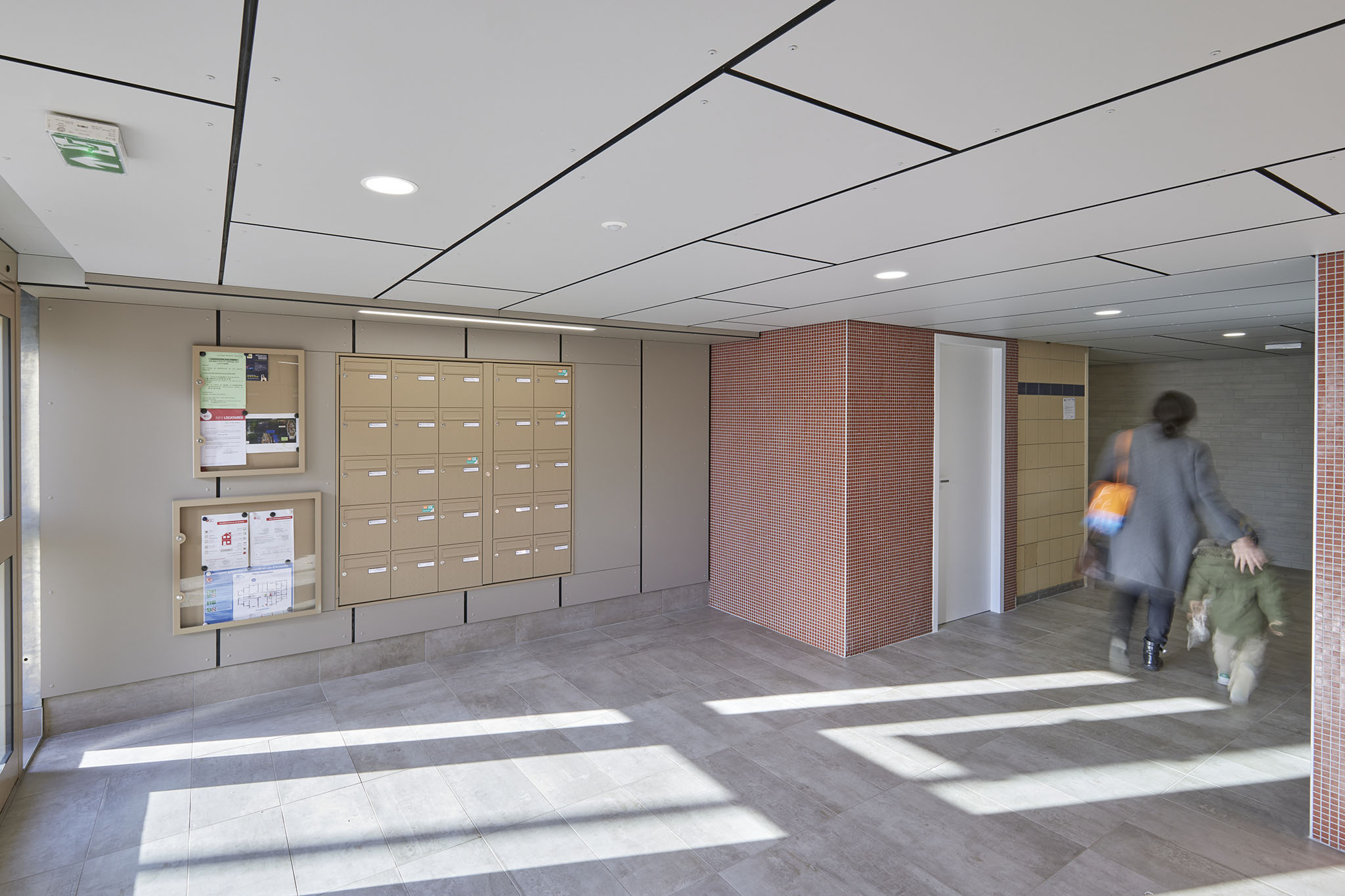 Réhabilitation de 260 logements à Angers rue Pierre Gaubert, vue du Hall