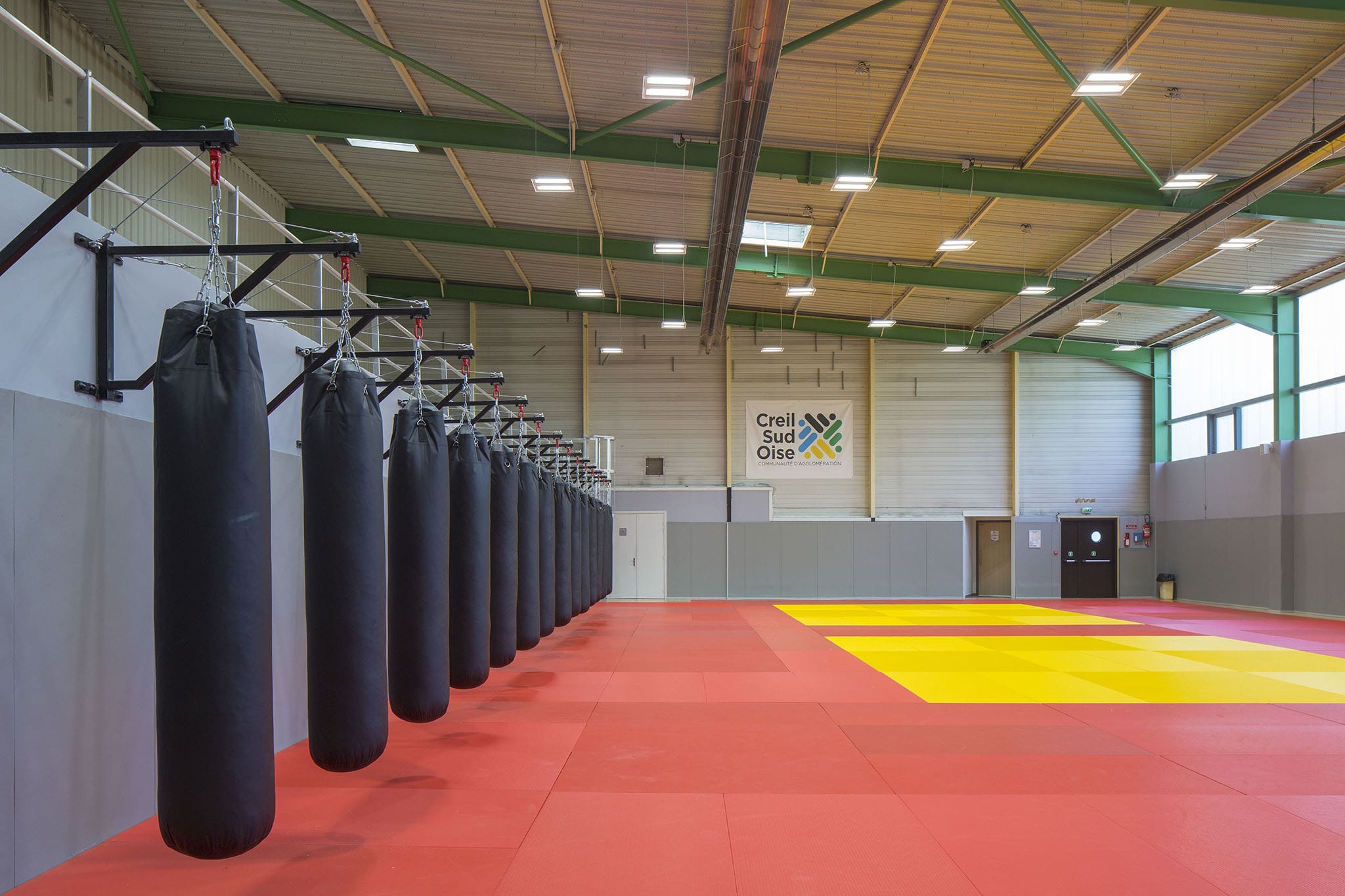 Complexe Marie Curie à Nogent-sur-Oise, vue sur la salle de boxe