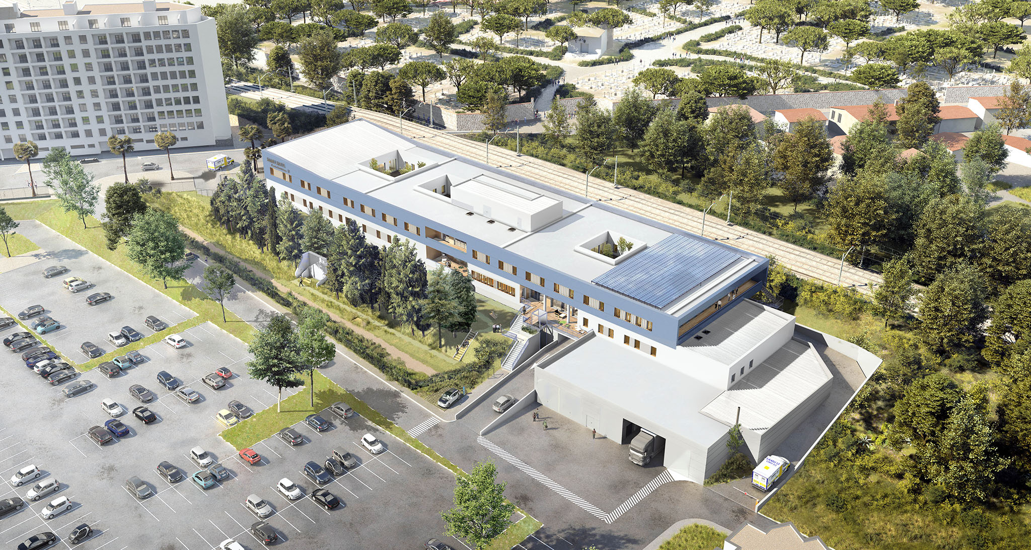 Nouveau SAMU/SMUR et Centre Antipoison à Marseille - Vue aérienne 2