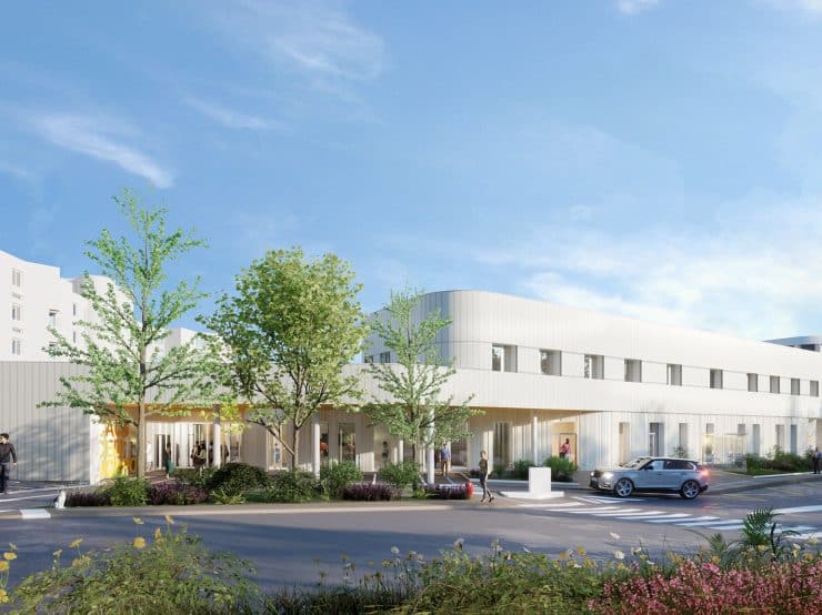 Endoscopie et chirurgie ambulatoire à Nîmes, entrée depuis le parvis bas