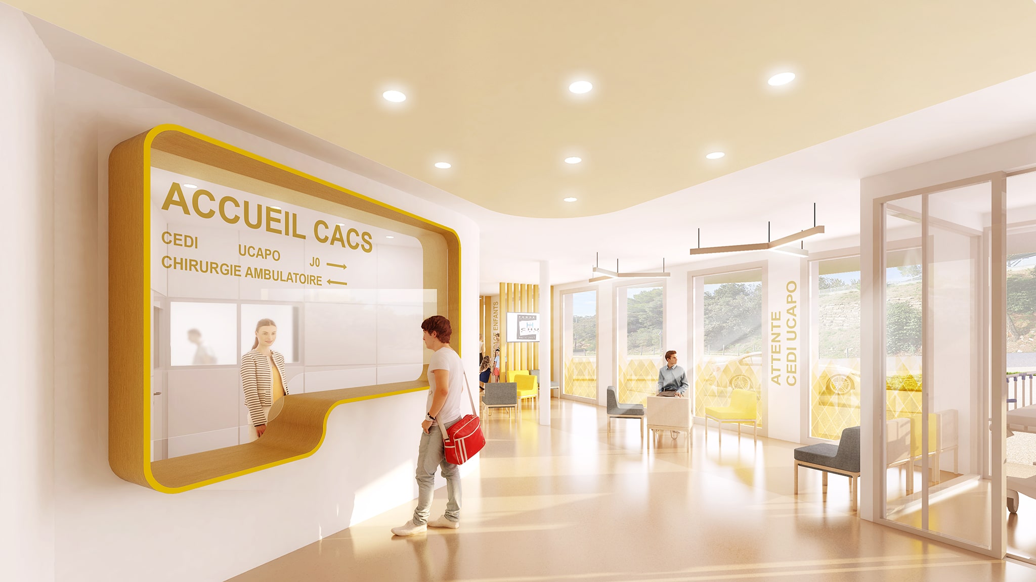 Endoscopie et chirurgie ambulatoire à Nîmes, vue du Hall
