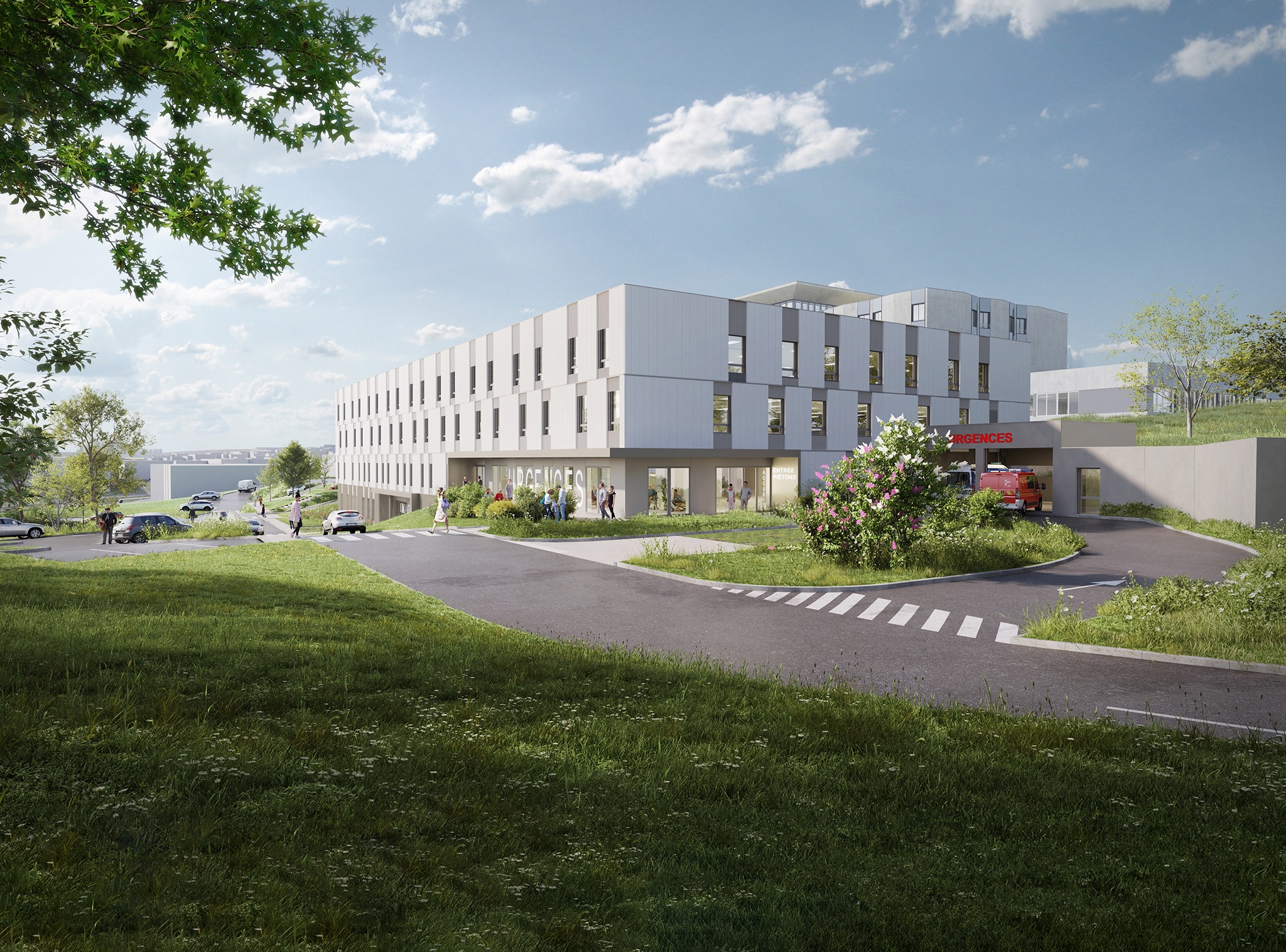 Extension de l'hôpital de Château-Thierry, vue des urgences
