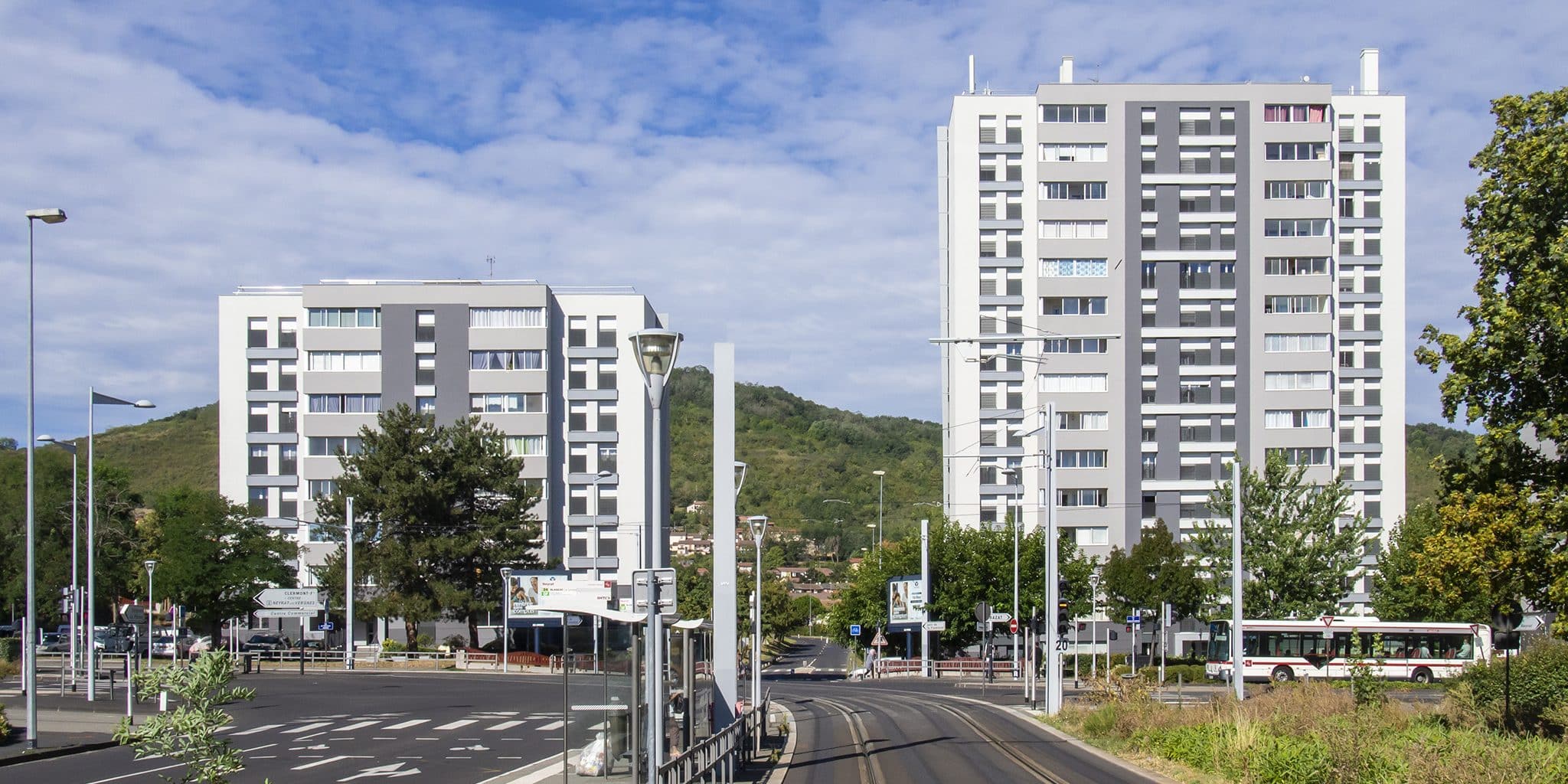 Réhabilitation thermique de 235 logements rue Torpilleur Sirocco à Clermont-Ferrand, façades