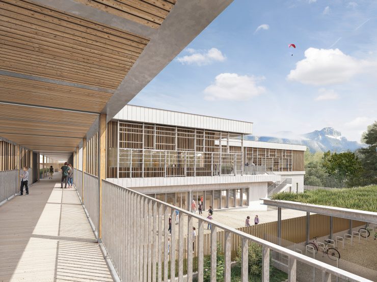 CRR- les collèges de Groisy, vue de la passerelle