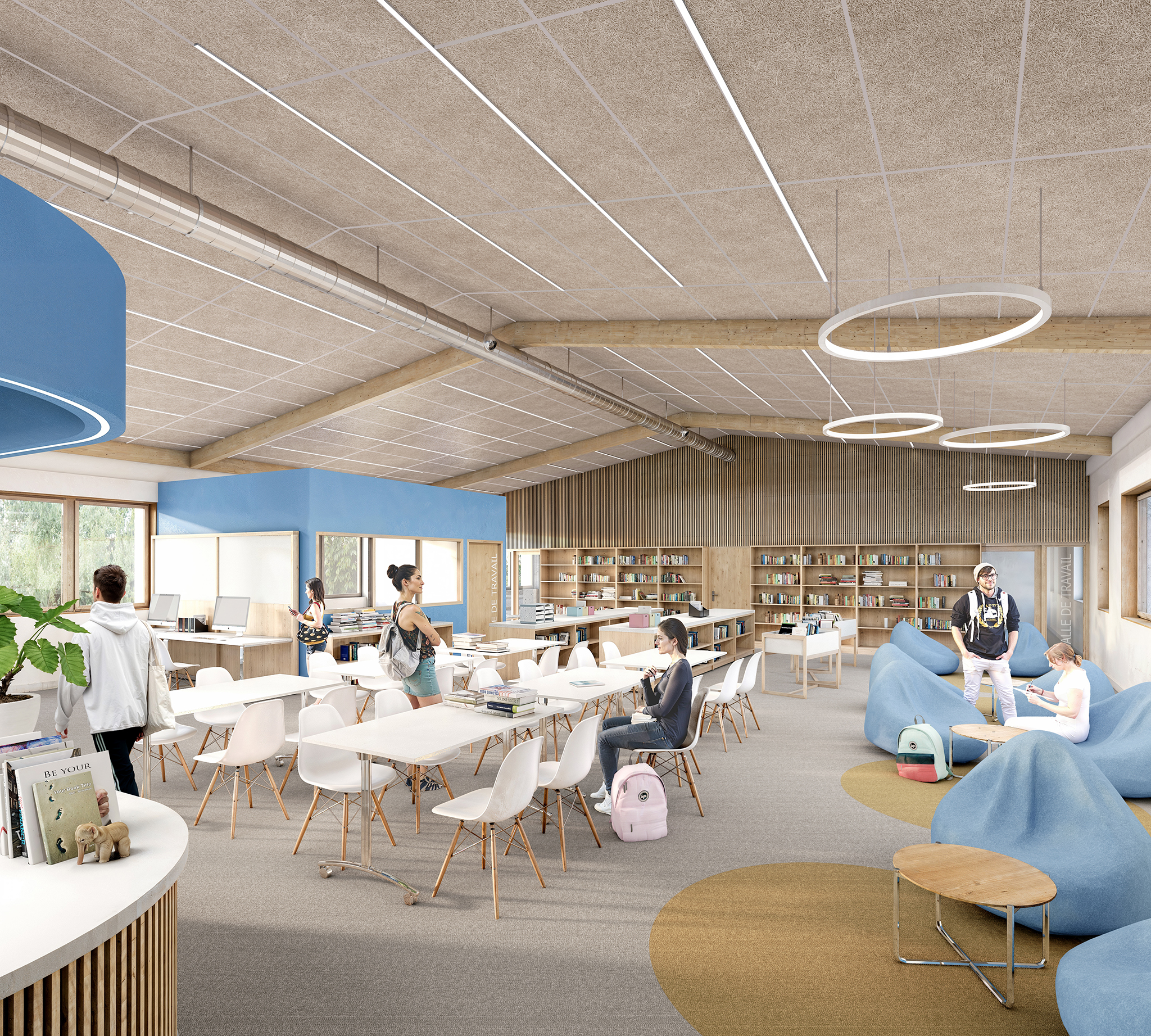 CRR-collèges de Groisy, vue centre de culture et de connaissance du collège existant, le Parmelan