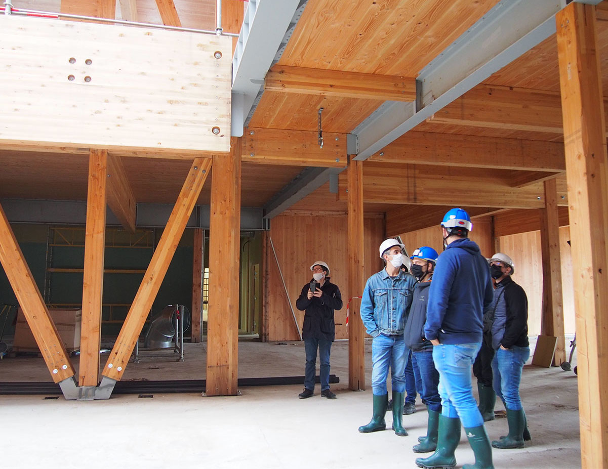 Visite du chantier du Lycée Gergovie à Clermont-Ferrand, CRR Architecture